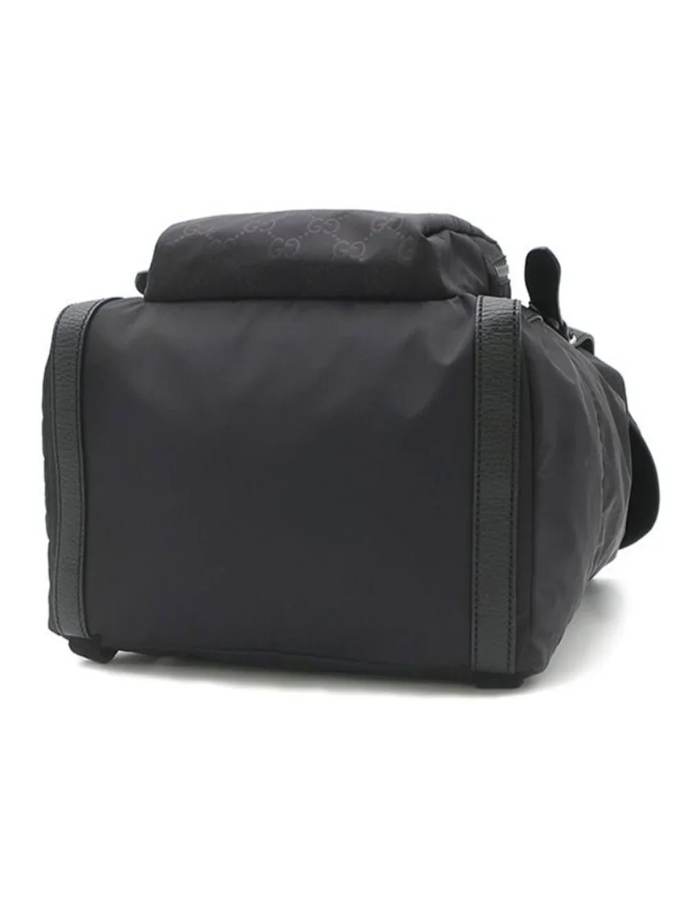 Gucci Backpack GG Nylon Guccissima Black Silver